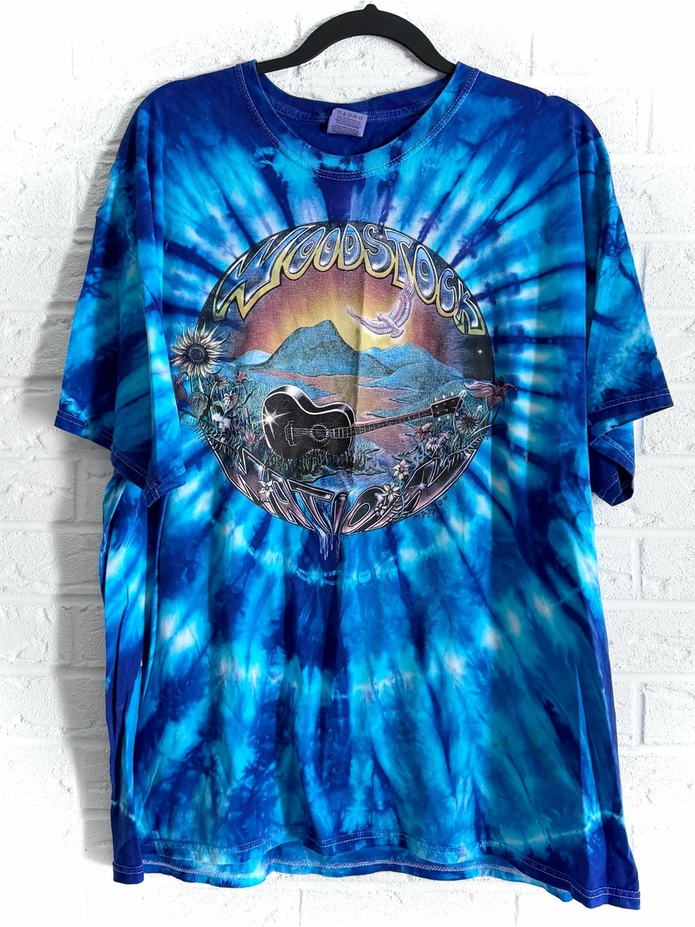 Vintage Woodstock Nation Mike DuBois Tie-dye Blue T-Shirt Size 2X